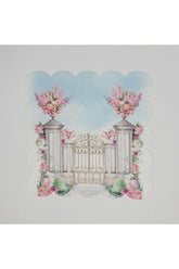 Sulu Boya Elegant Saray Desenli Lazer Kesim Kokteyl Peçetesi